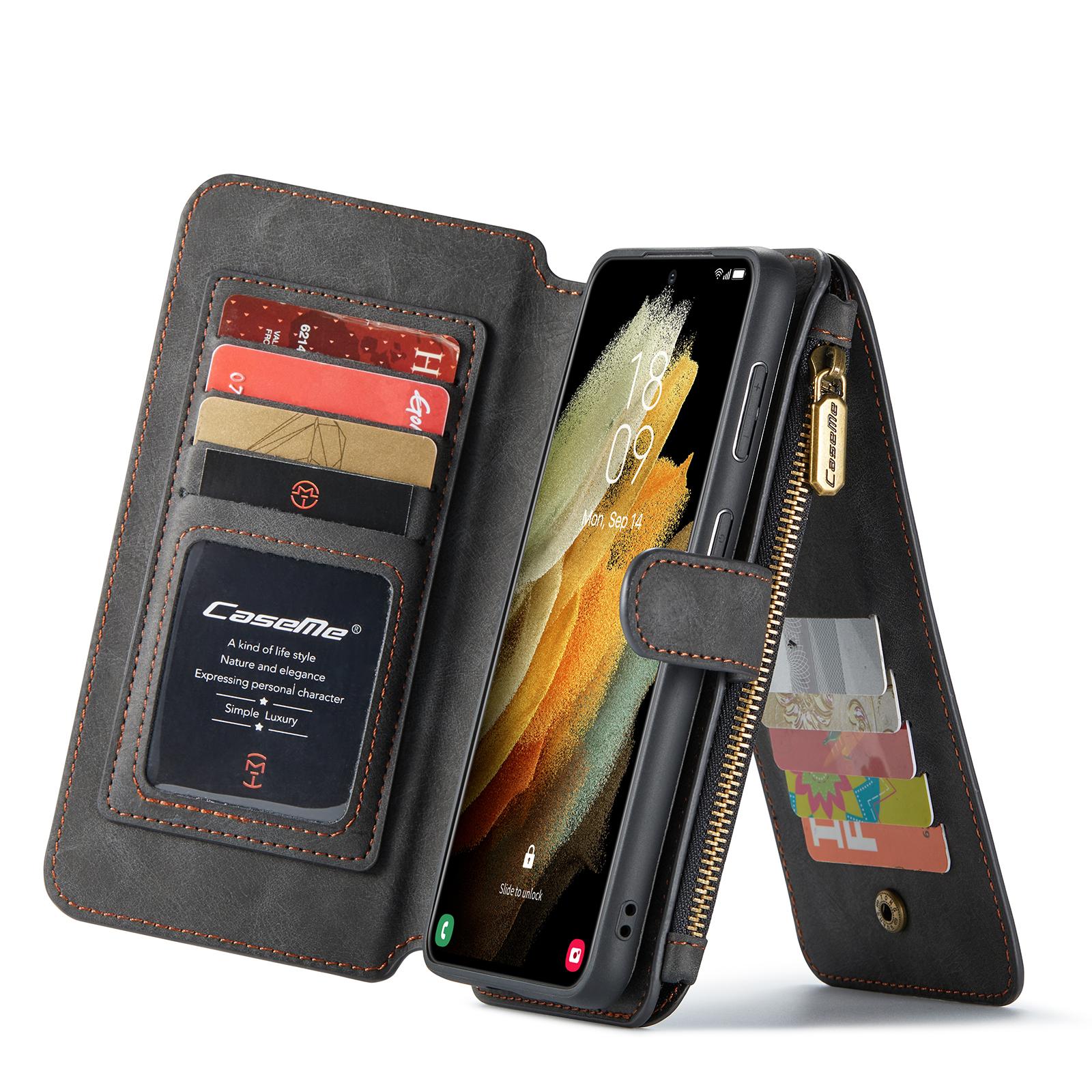 Multi-Slot Flip Cover Samsung Galaxy S21 Grijs