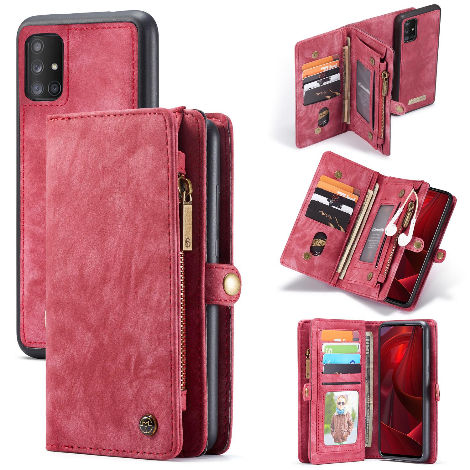 Multi-slot Hoesje Samsung Galaxy A51 Rood