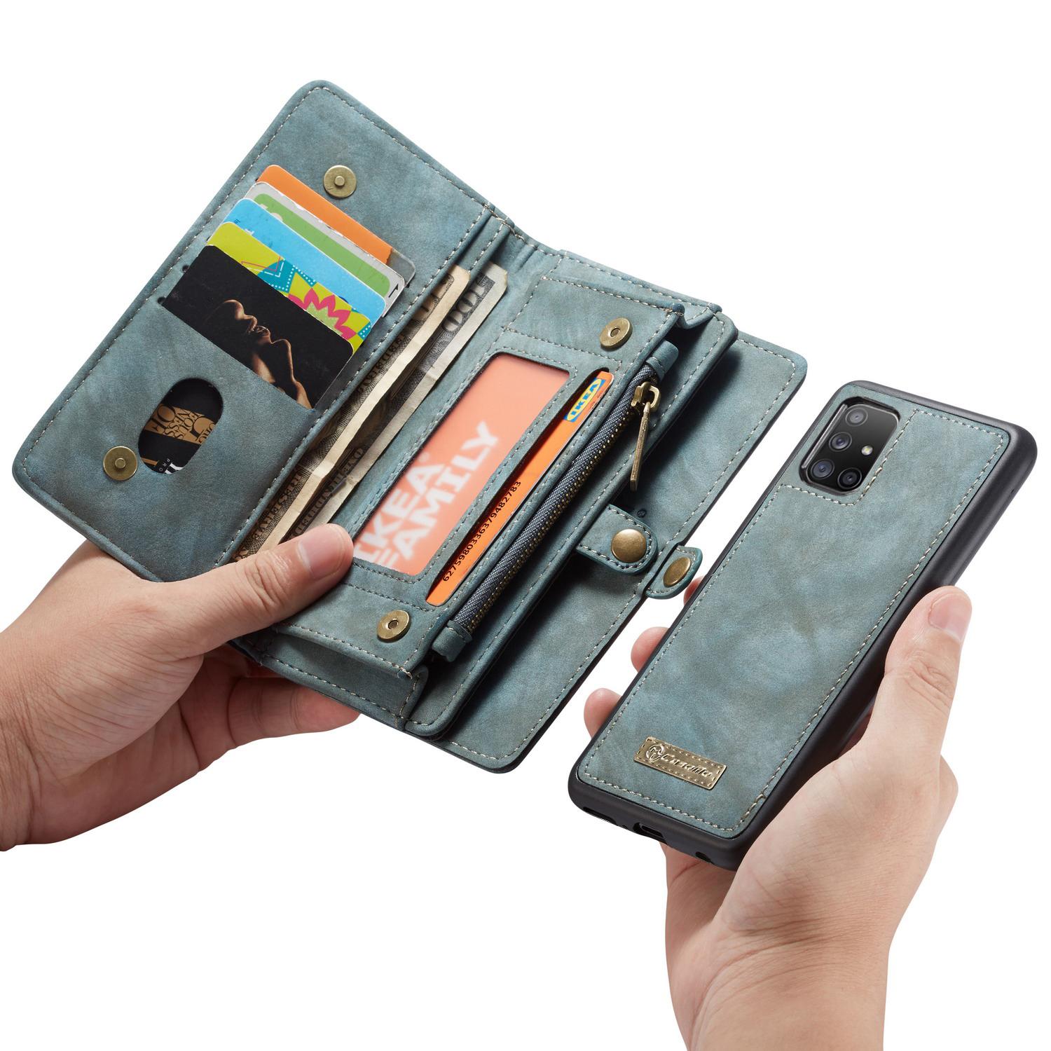 Multi-slot Hoesje Samsung Galaxy A71 Blauw