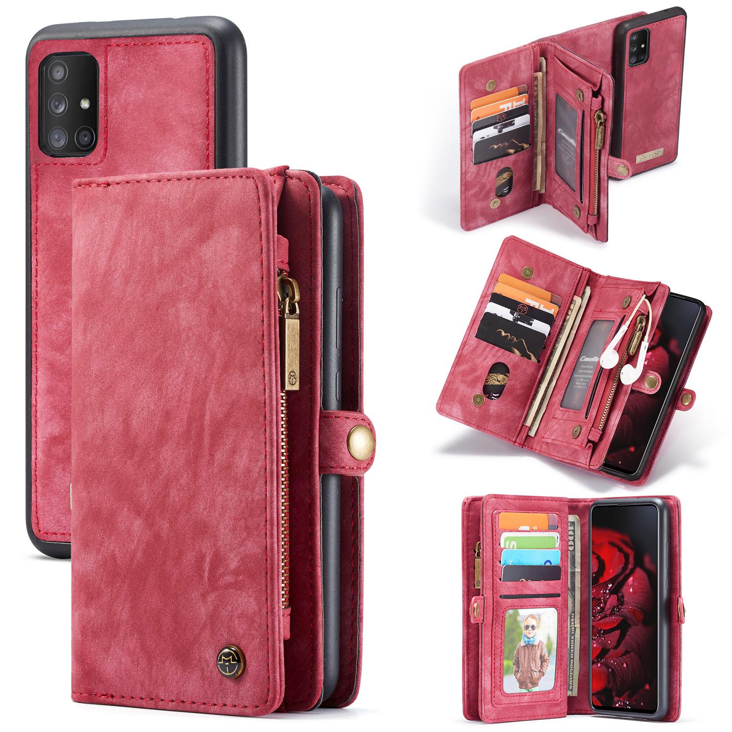 Multi-slot Hoesje Samsung Galaxy A71 Rood