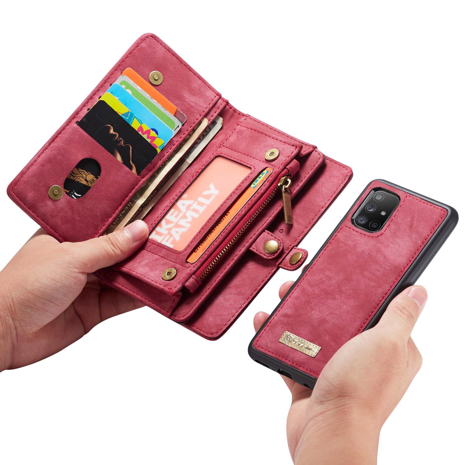 Multi-slot Hoesje Samsung Galaxy A71 Rood