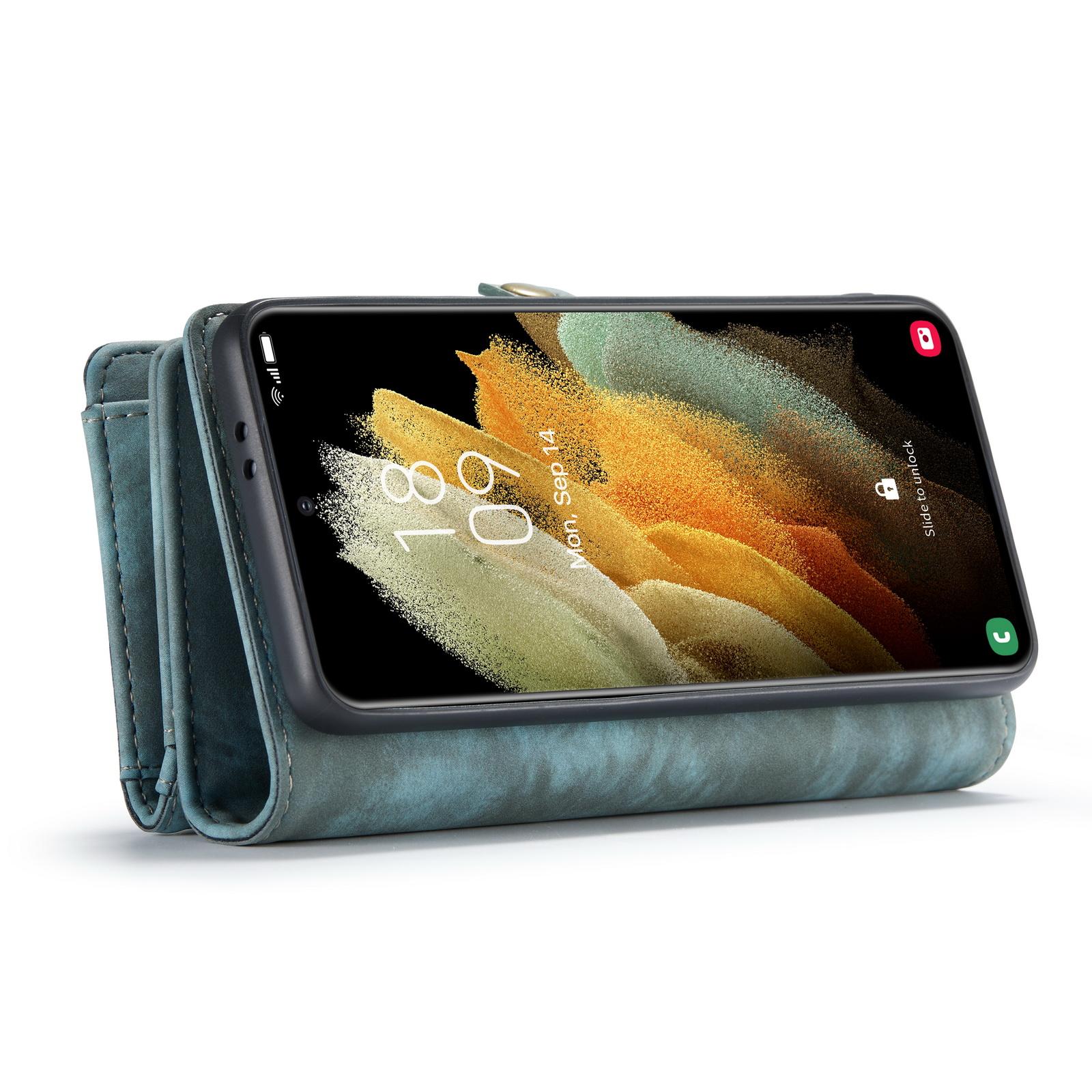 Multi-slot Hoesje Samsung Galaxy S21 Plus Blauw