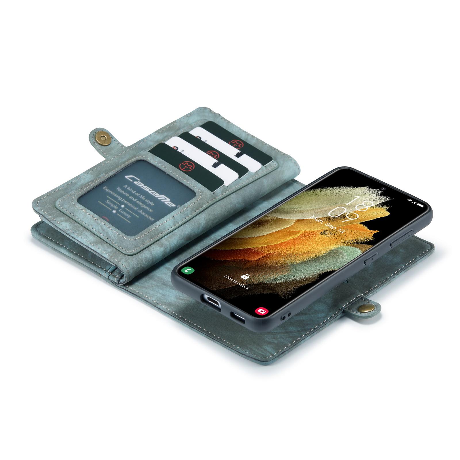 Multi-slot Hoesje Samsung Galaxy S21 Plus Blauw