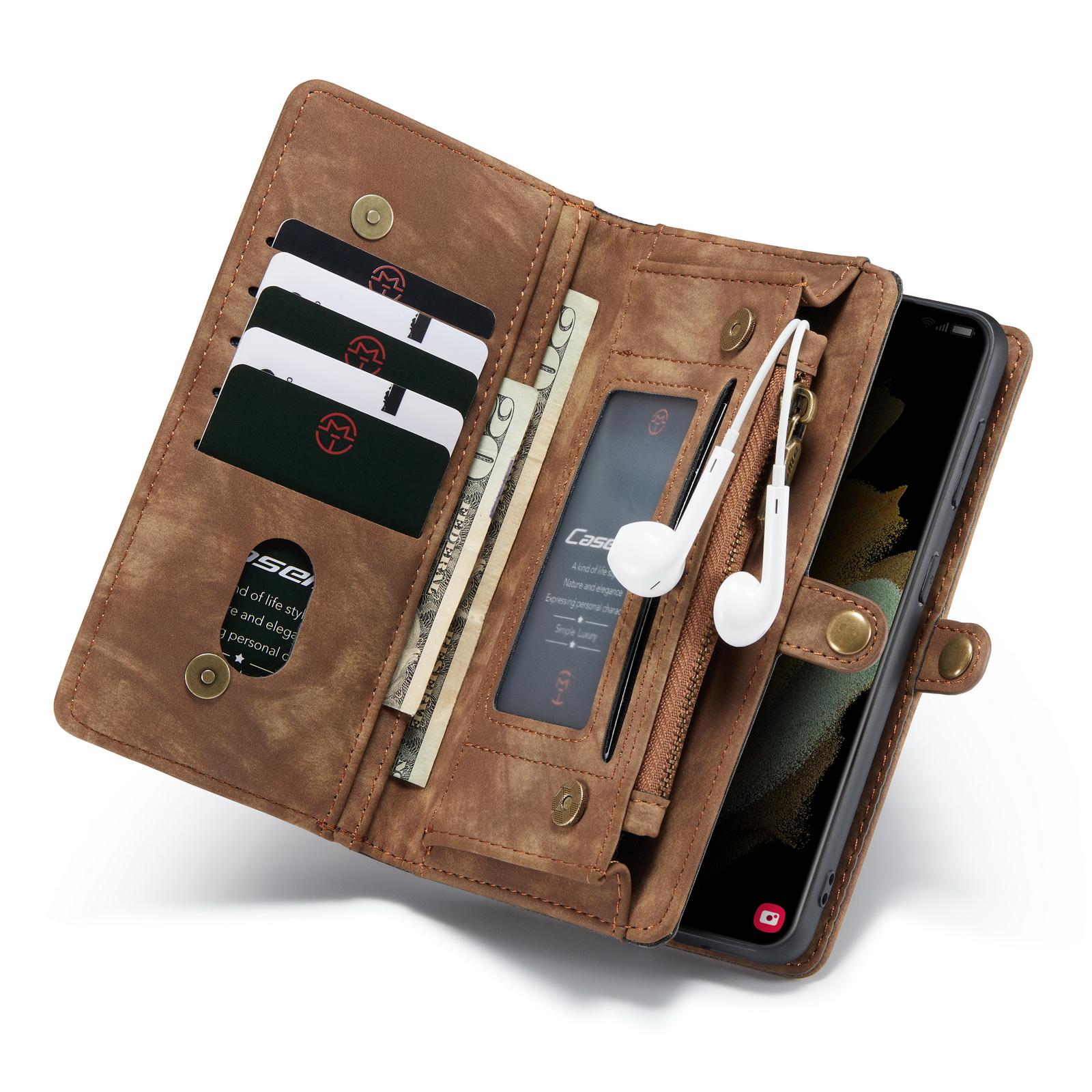 Multi-slot Hoesje Samsung Galaxy S21 Plus Bruin