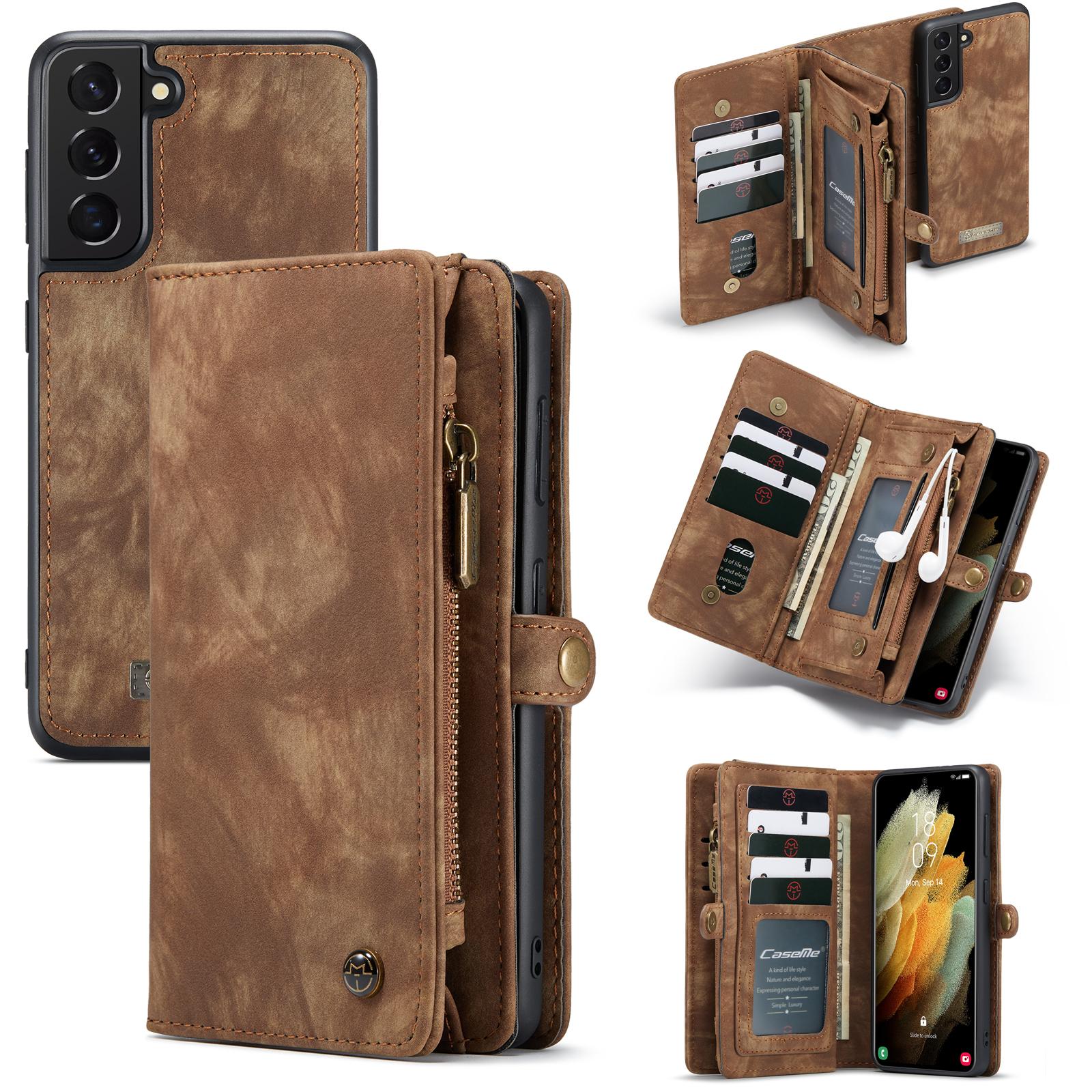Multi-slot Hoesje Samsung Galaxy S21 Plus Bruin
