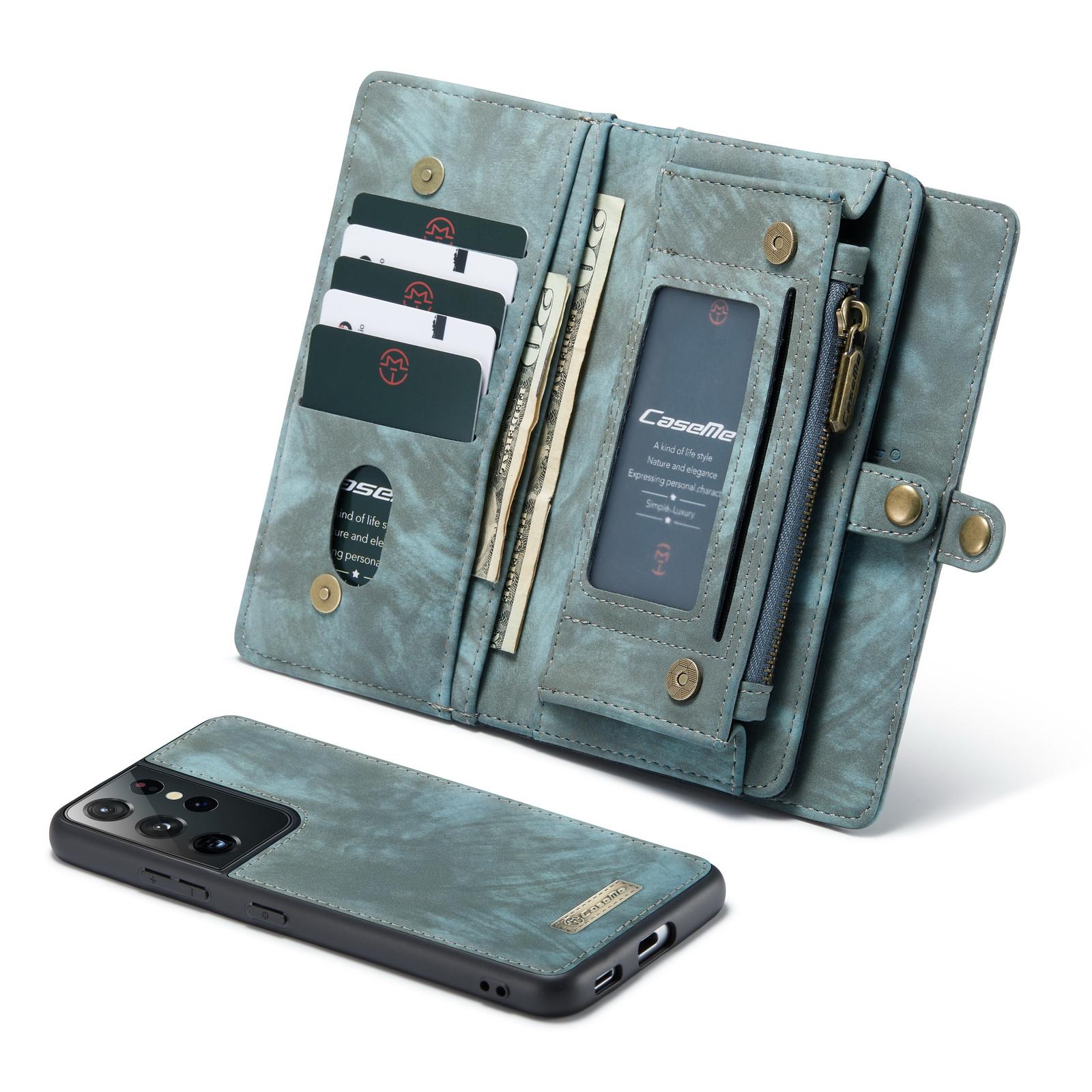 Multi-slot Hoesje Samsung Galaxy S21 Ultra Blauw