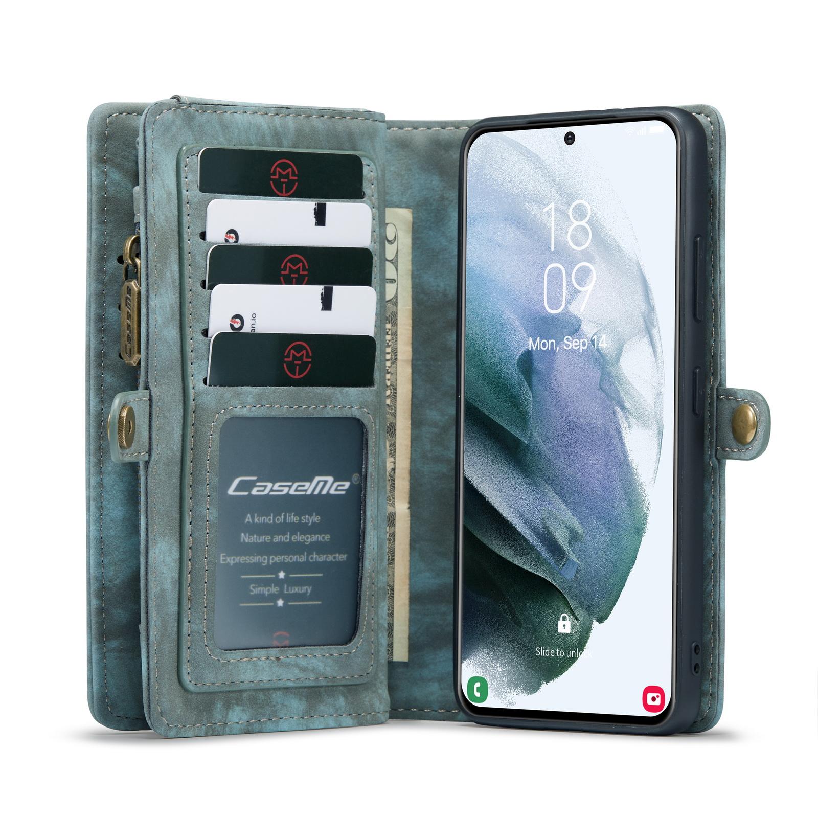 Multi-slot Hoesje Samsung Galaxy S21 Ultra Blauw