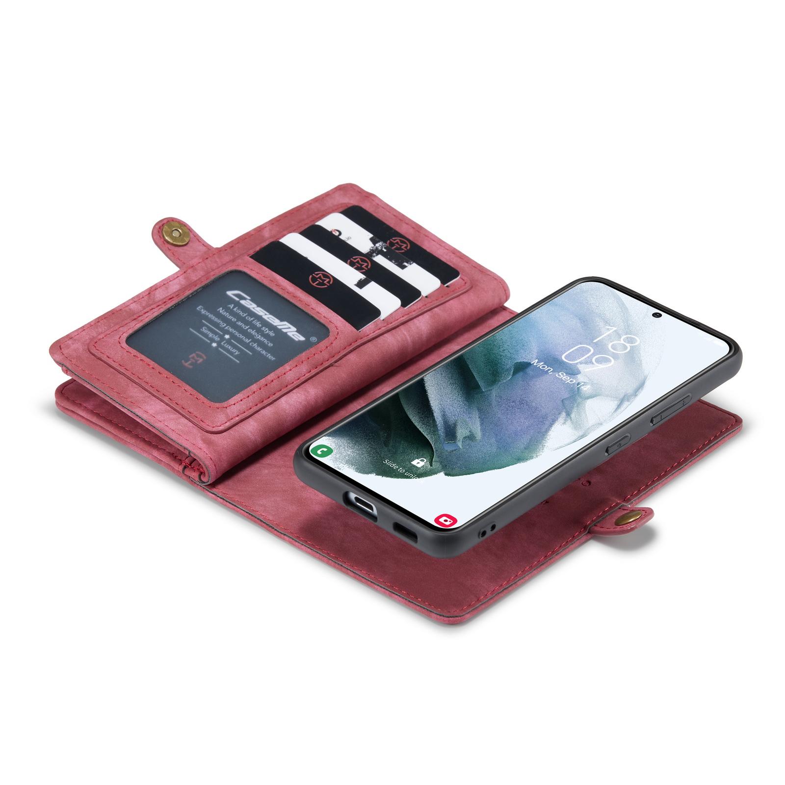 Multi-slot hoesje Samsung Galaxy S21 Ultra Rood