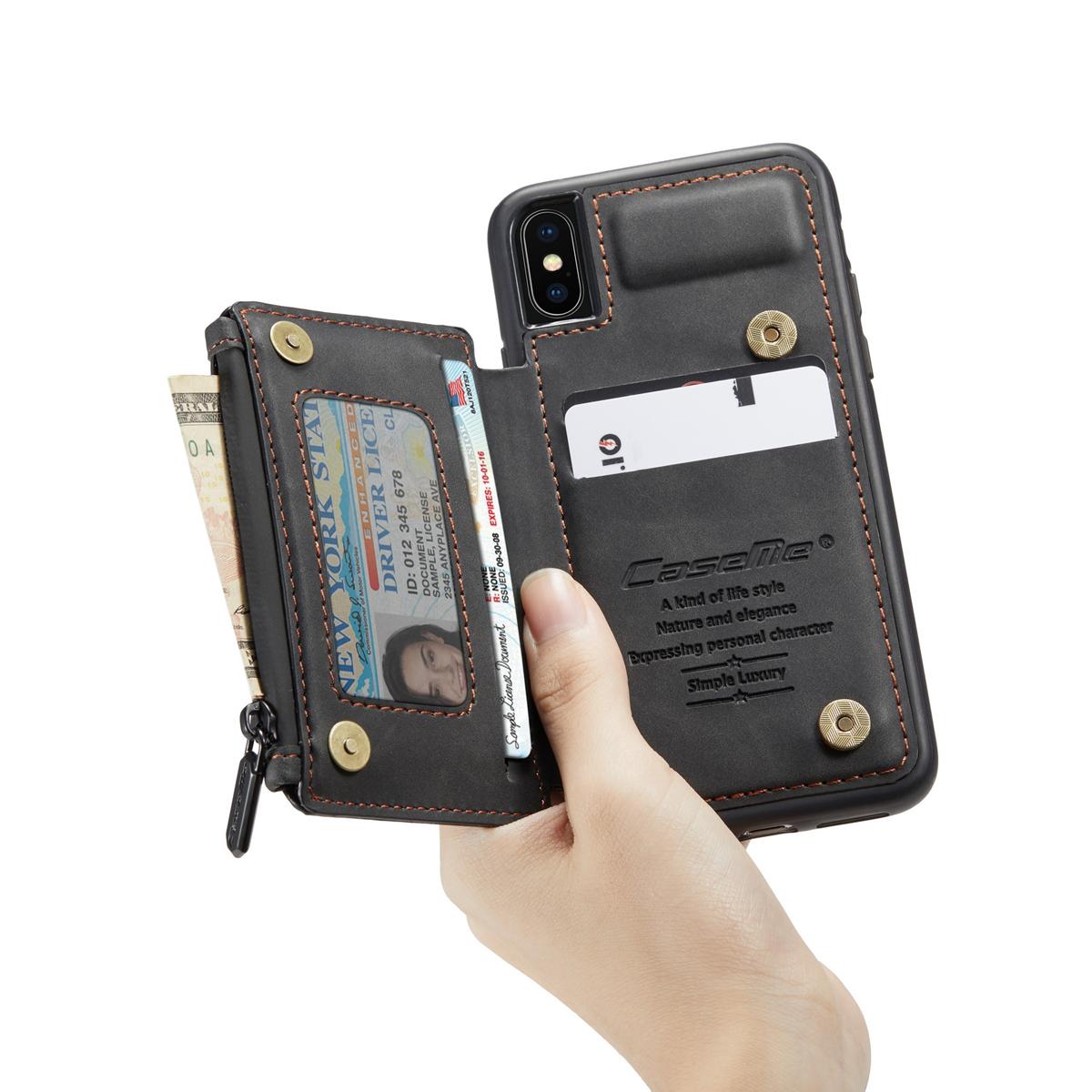 Multi-slot hoesje iPhone Xs Max Zwart