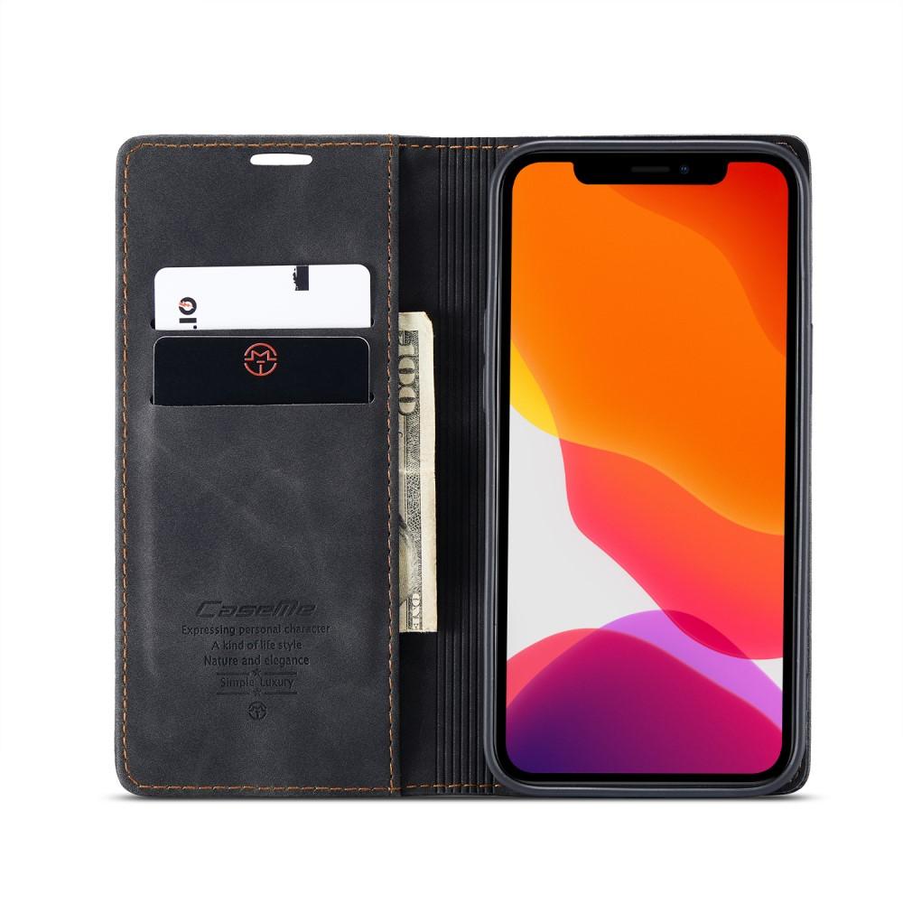 Slim Bookcover hoesje iPhone 12 Pro Max Zwart