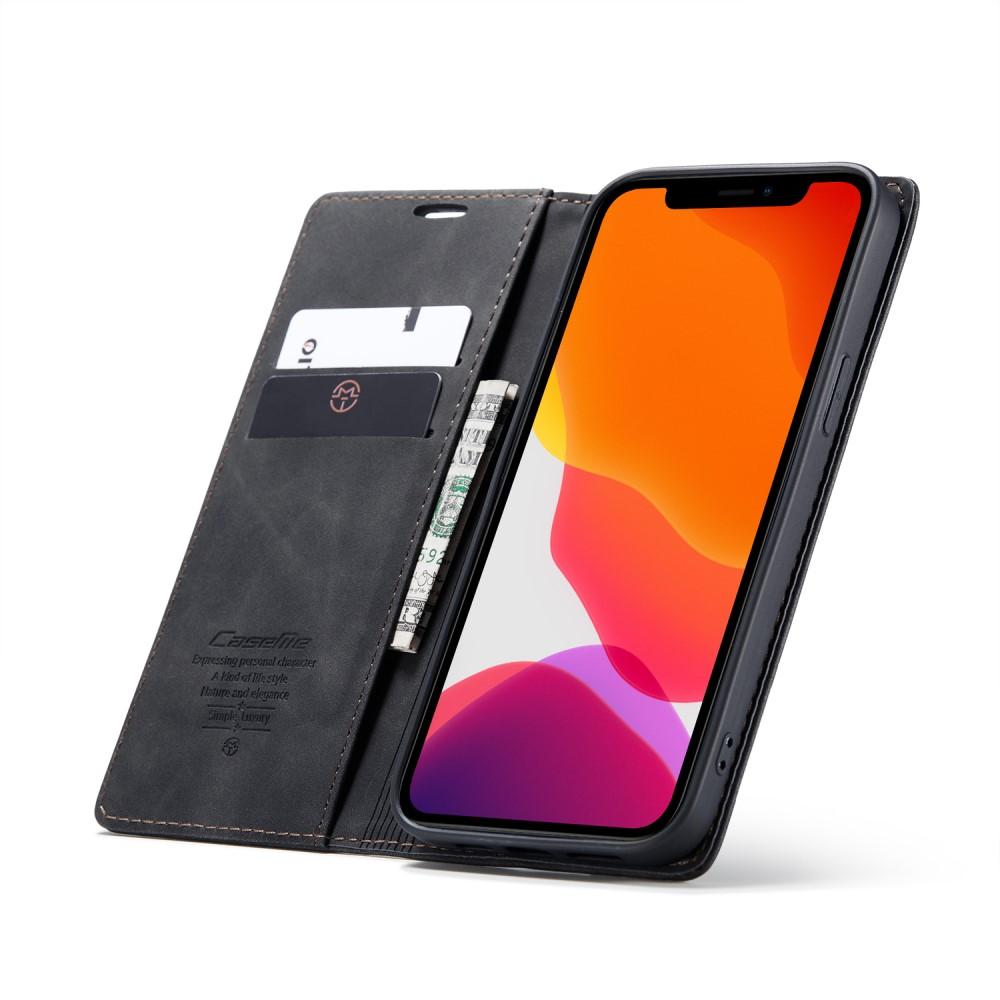 Slim Bookcover Hoesje Apple iPhone 12/iPhone 12 Pro Zwart