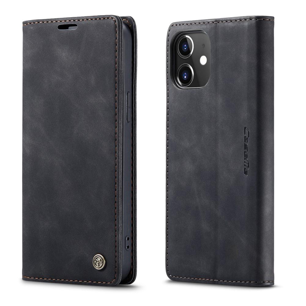 Slim Bookcover Hoesje Apple iPhone 12/iPhone 12 Pro Zwart
