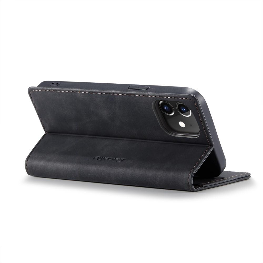 Slim Bookcover Hoesje iPhone 12 Mini Zwart