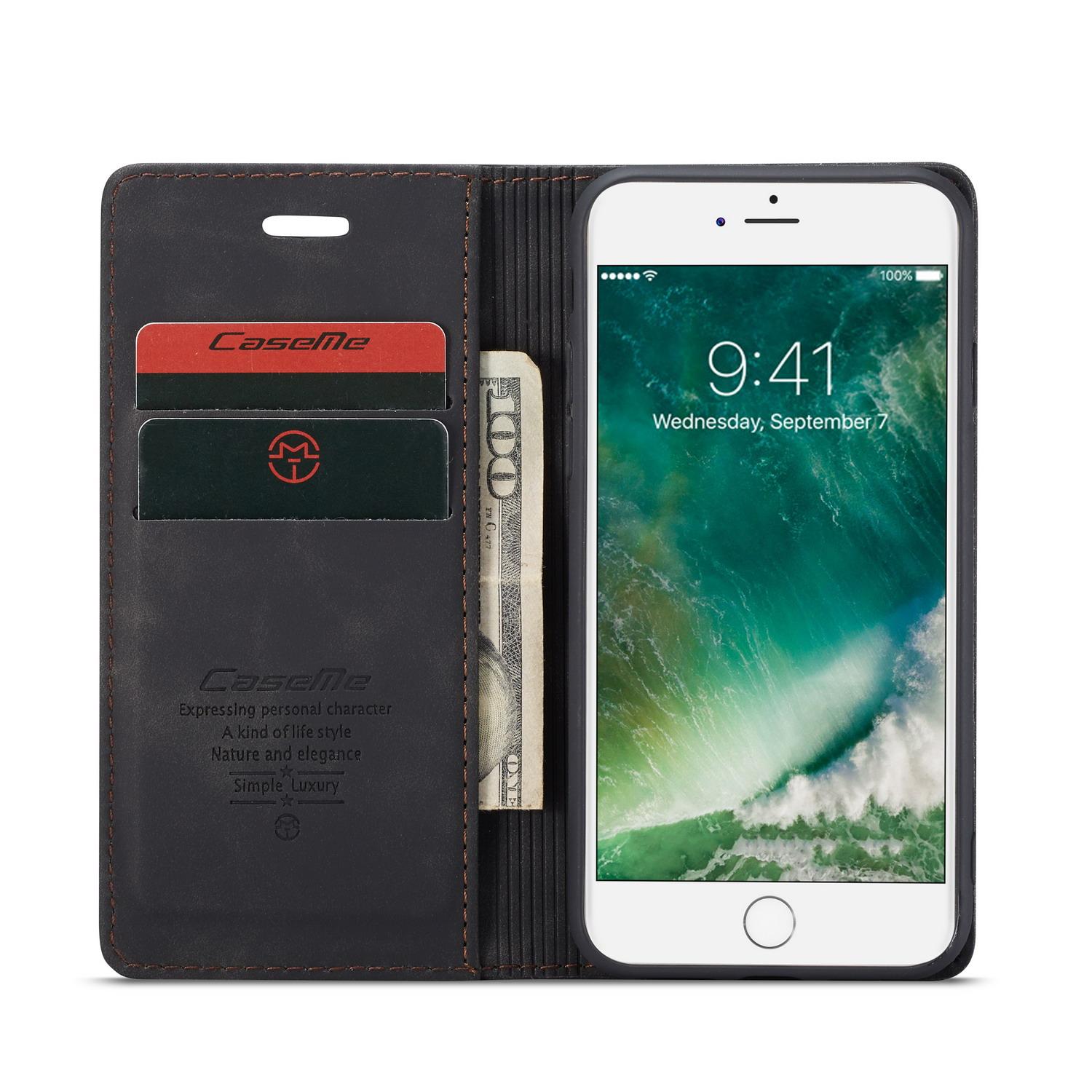 Slim Bookcover hoesje iPhone 7 zwart