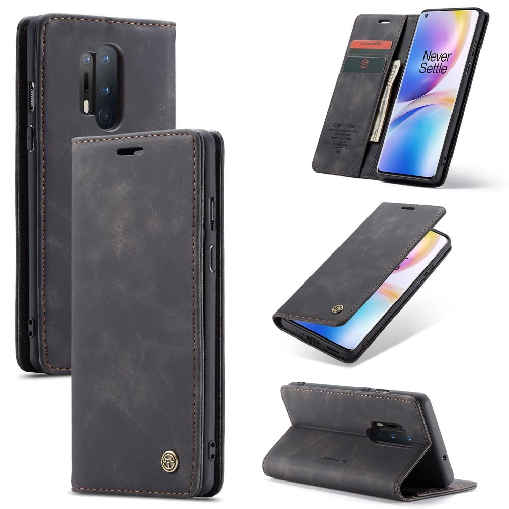 Slim Bookcover hoesje OnePlus 8 Pro Zwart