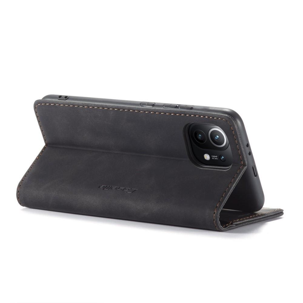 Slim Bookcover Hoesje Xiaomi Mi 11 Zwart