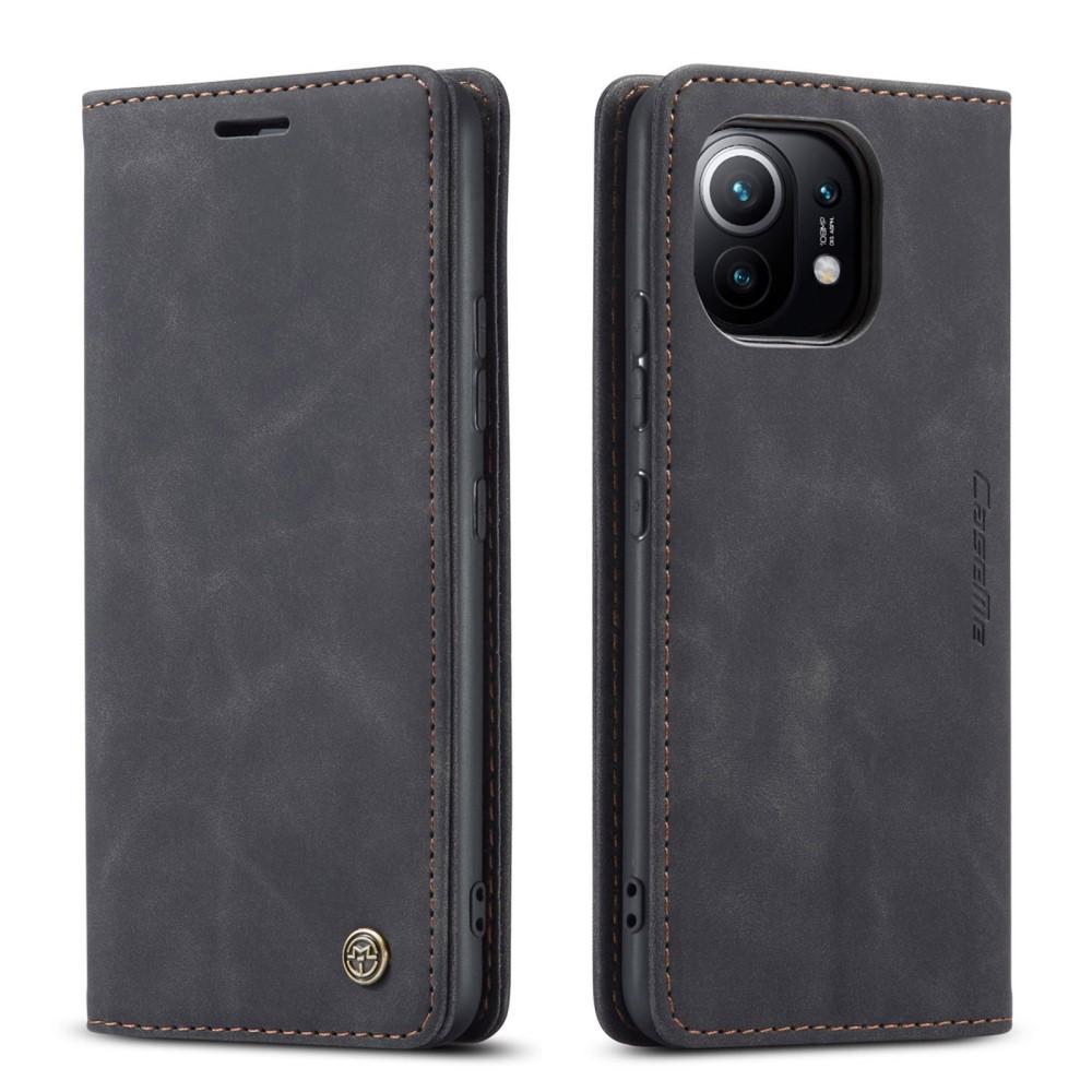 Slim Bookcover hoesje Xiaomi Mi 11 Zwart