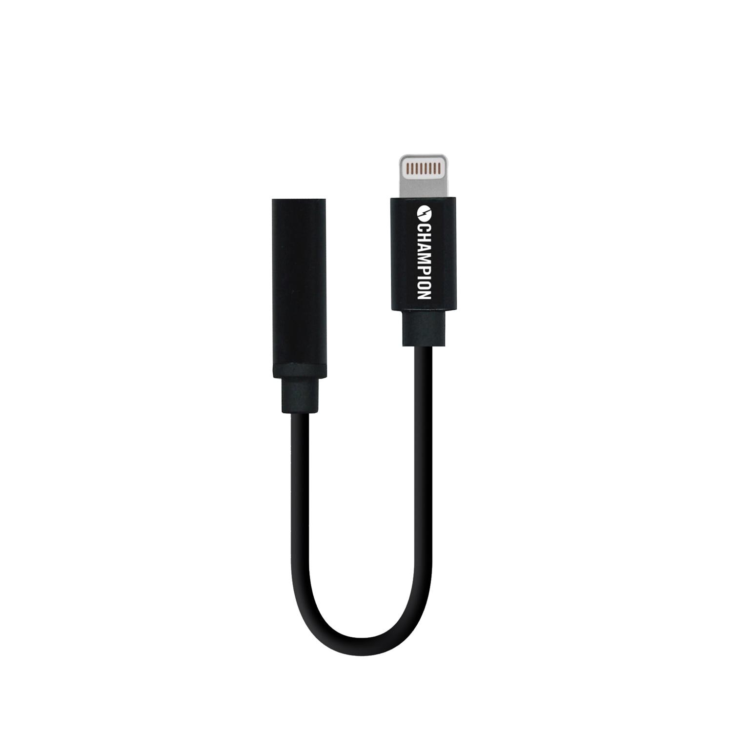 Adapter Lightning naar 3.5mm Lightning Zwart