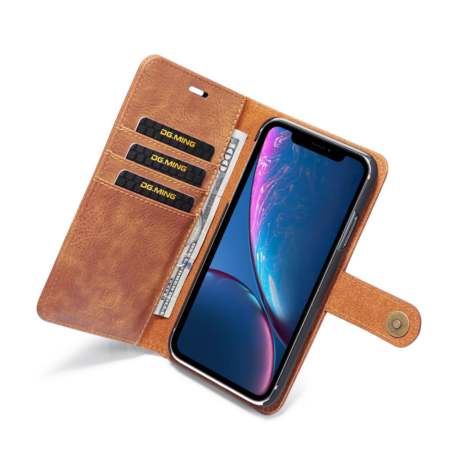 Magnet Wallet iPhone Xr Cognac