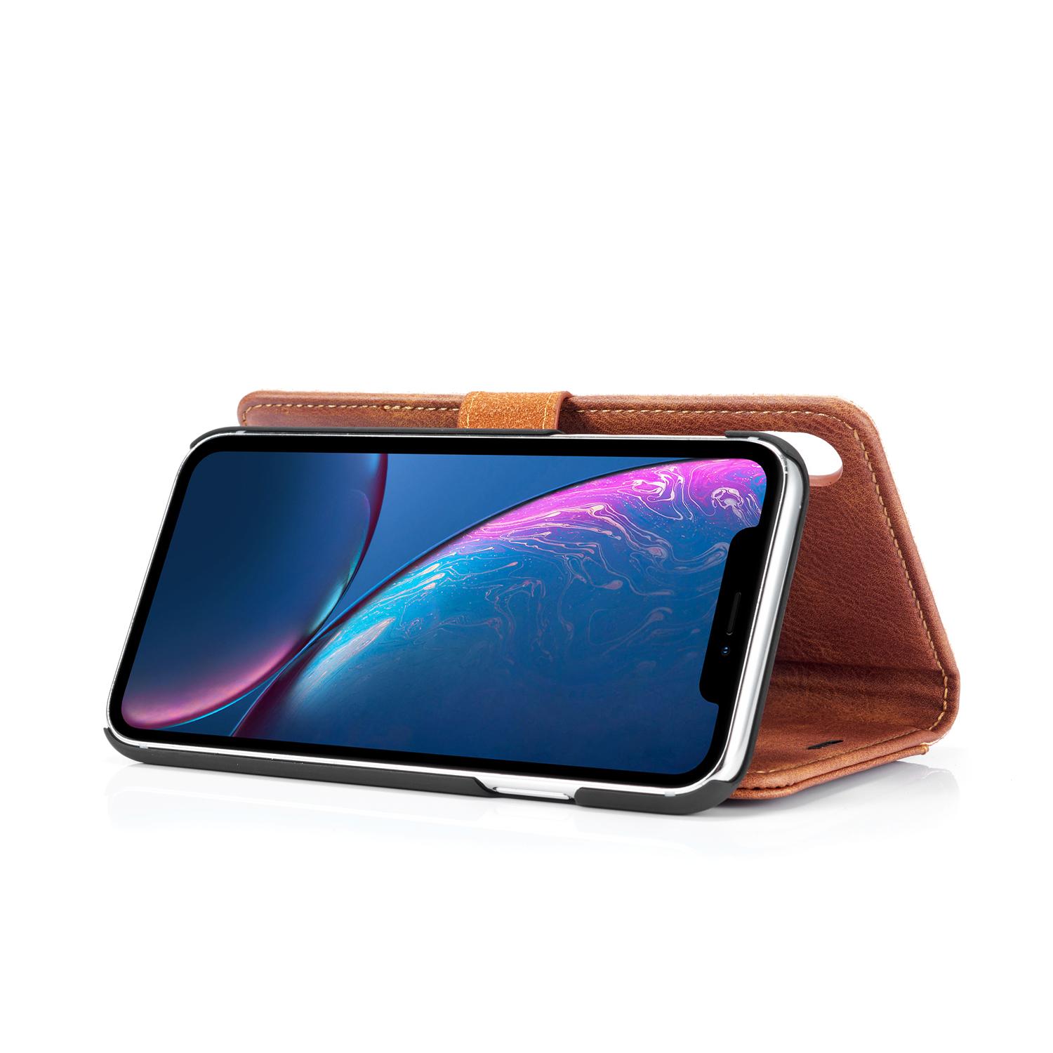 Magnet Wallet iPhone Xr Cognac