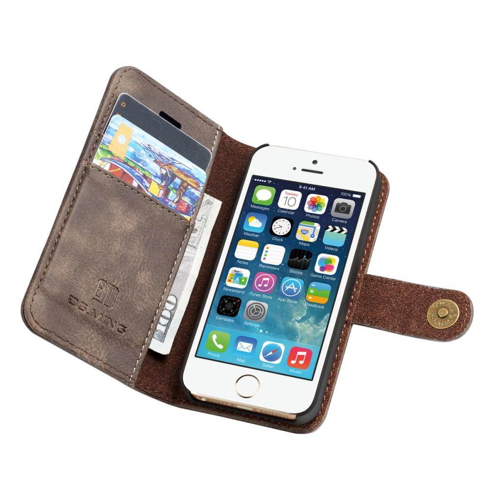 Magnet Wallet iPhone 5/5S/SE Brown