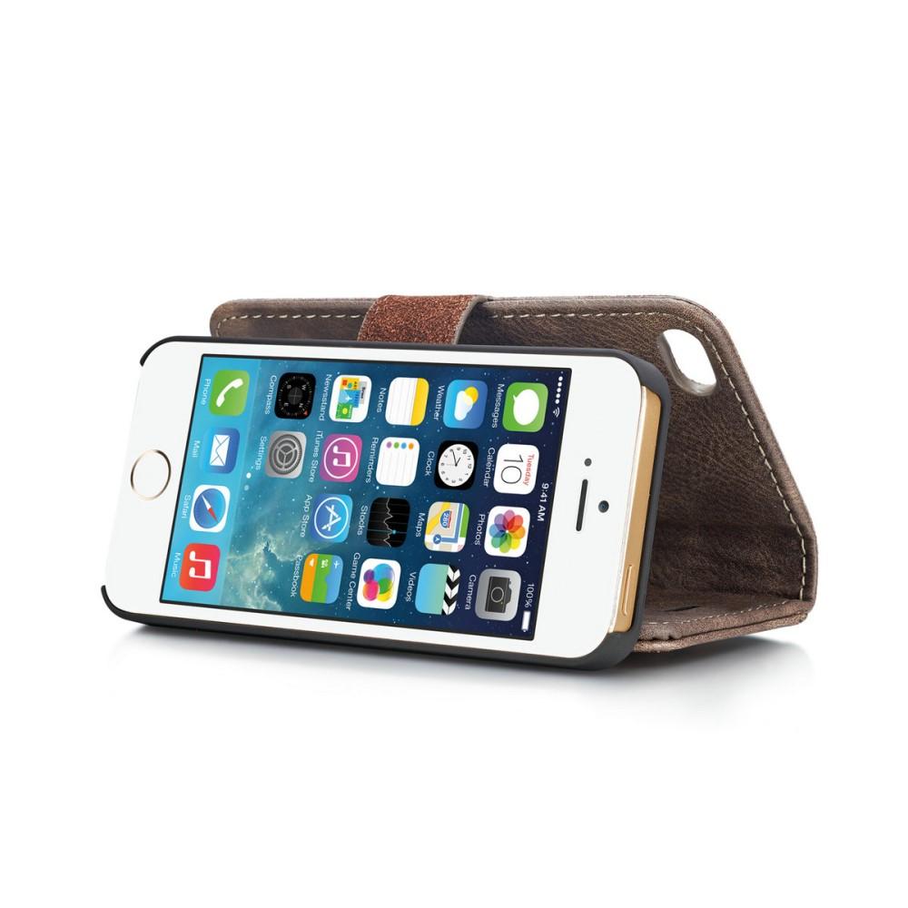 Magnet Wallet iPhone 5/5S/SE Brown