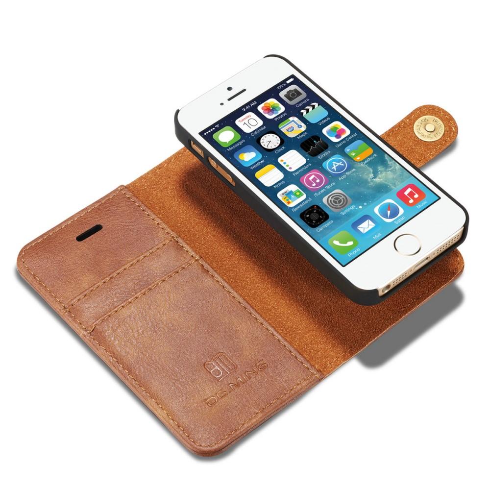 Magnet Wallet iPhone 5/5S/SE Cognac