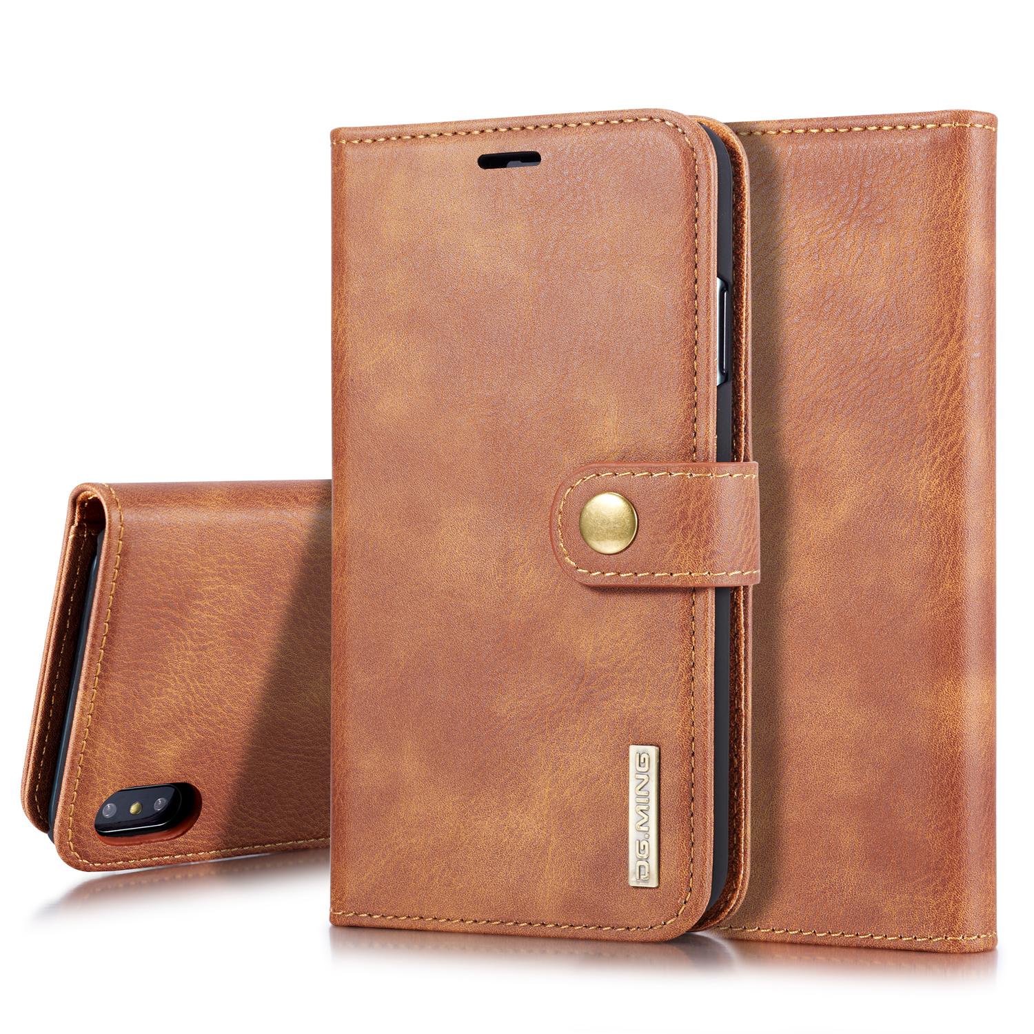 Magnet Wallet iPhone Xs Max Cognac