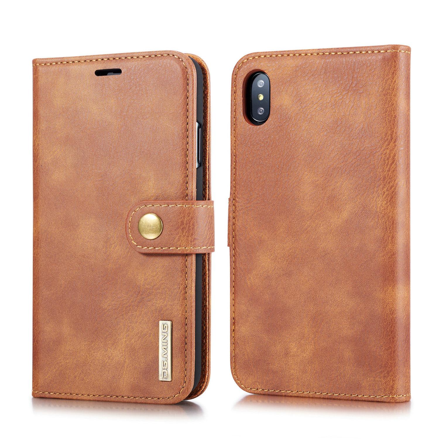 Magnet Wallet iPhone X/XS Cognac