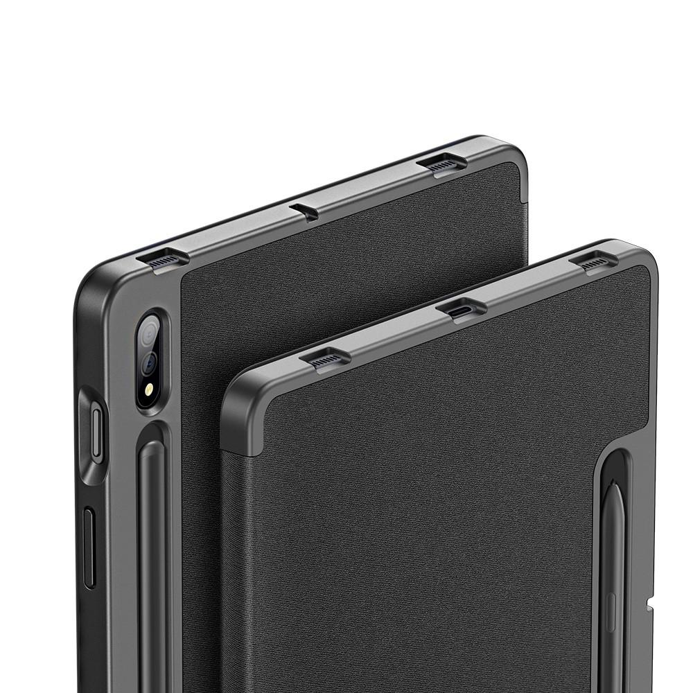 Domo Tri-Fold Case Samsung Galaxy Tab S7 Plus/S8 Plus 12.4 Zwart