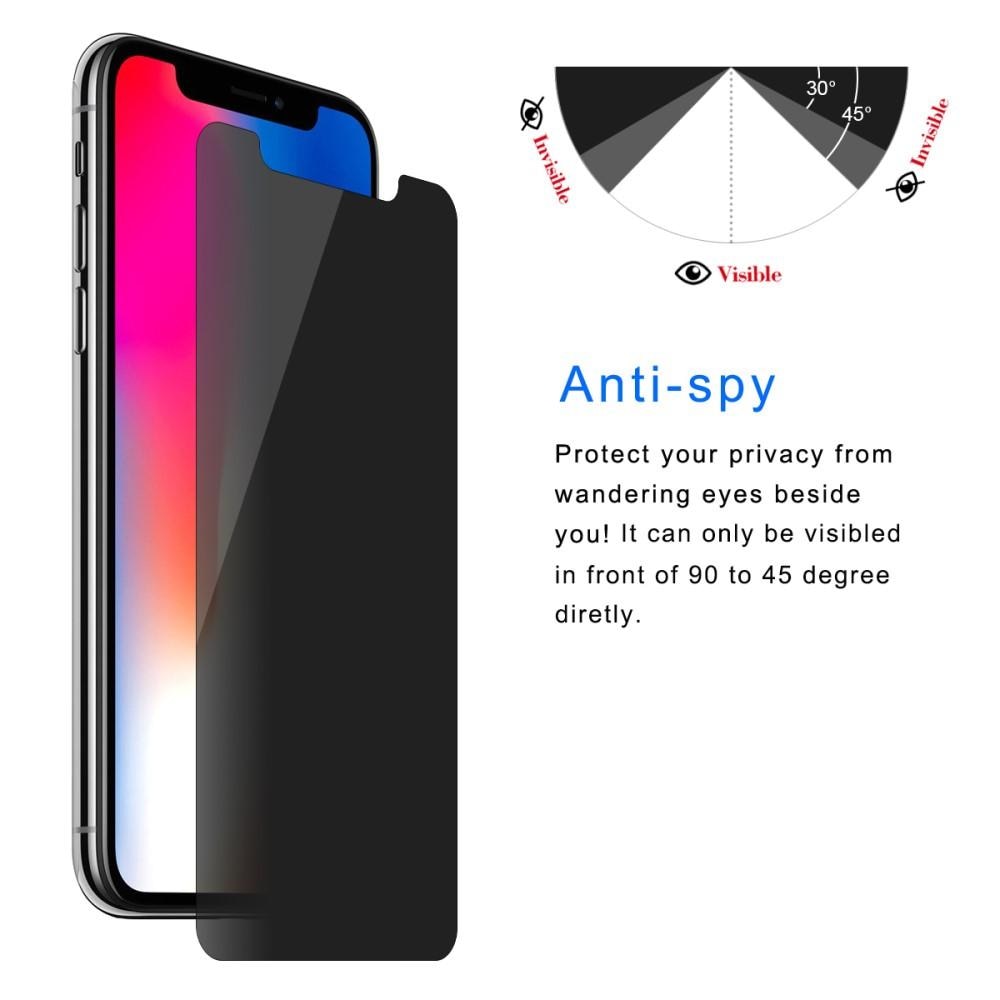 Privacy Screenprotector Gehard Glas iPhone XS Max Zwart