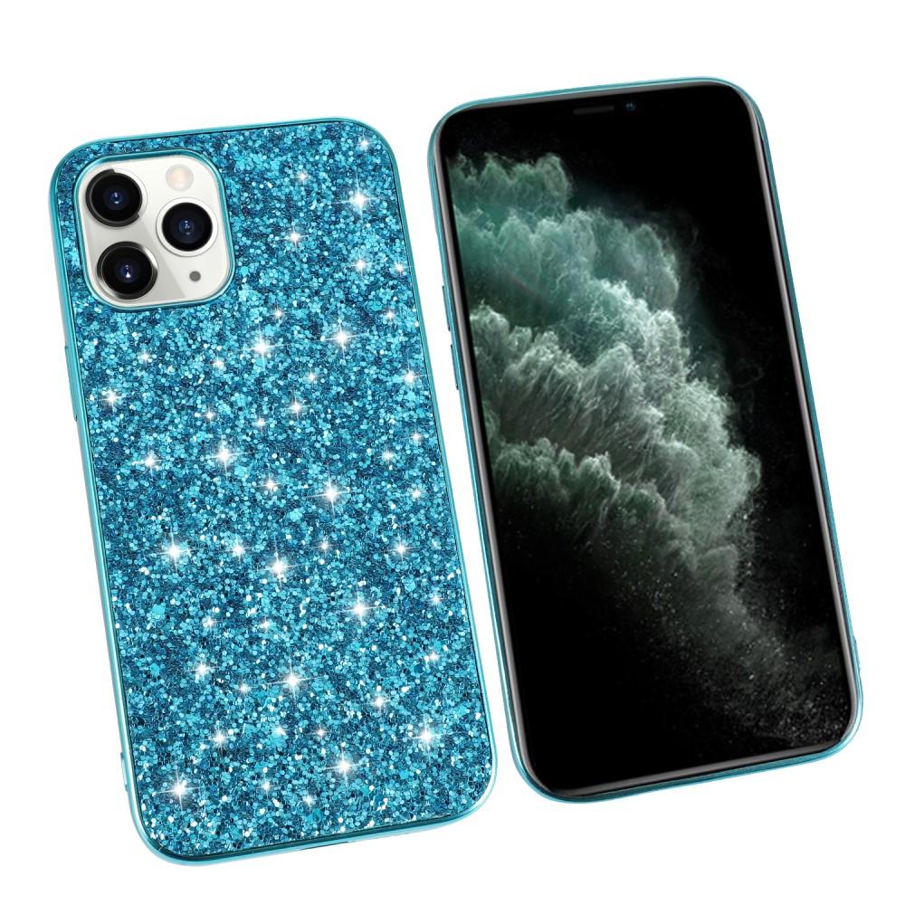 iPhone 12 Mini Glitterhoesje Blauw