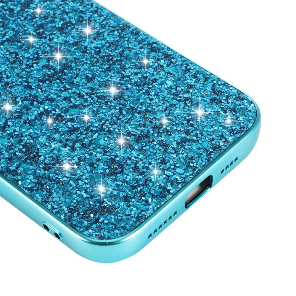 iPhone 12 Mini Glitterhoesje Blauw