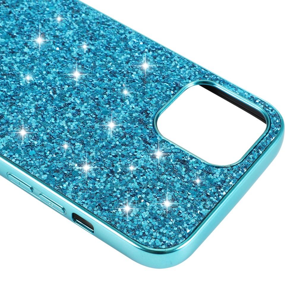 iPhone 12 Mini Glitterhoesje Blauw