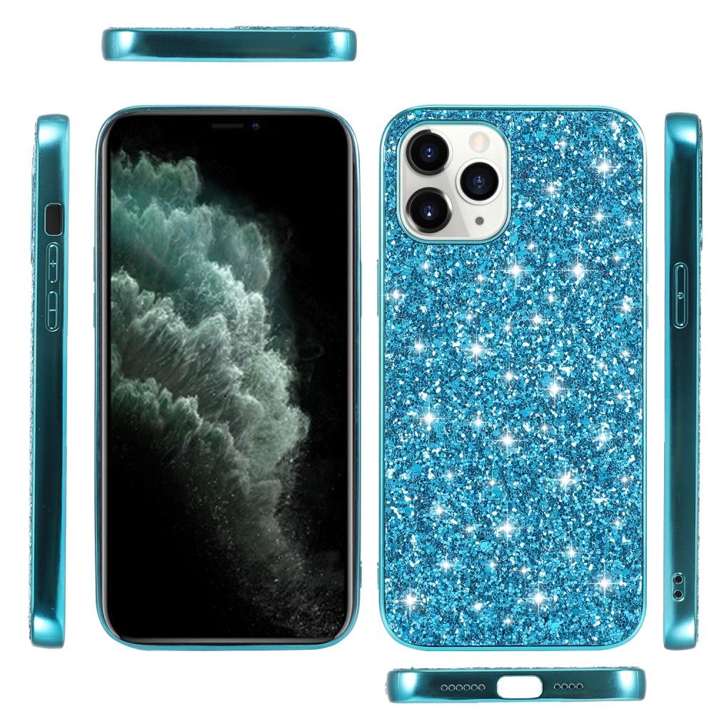 iPhone 12 Mini Glitterhoesje Blauw