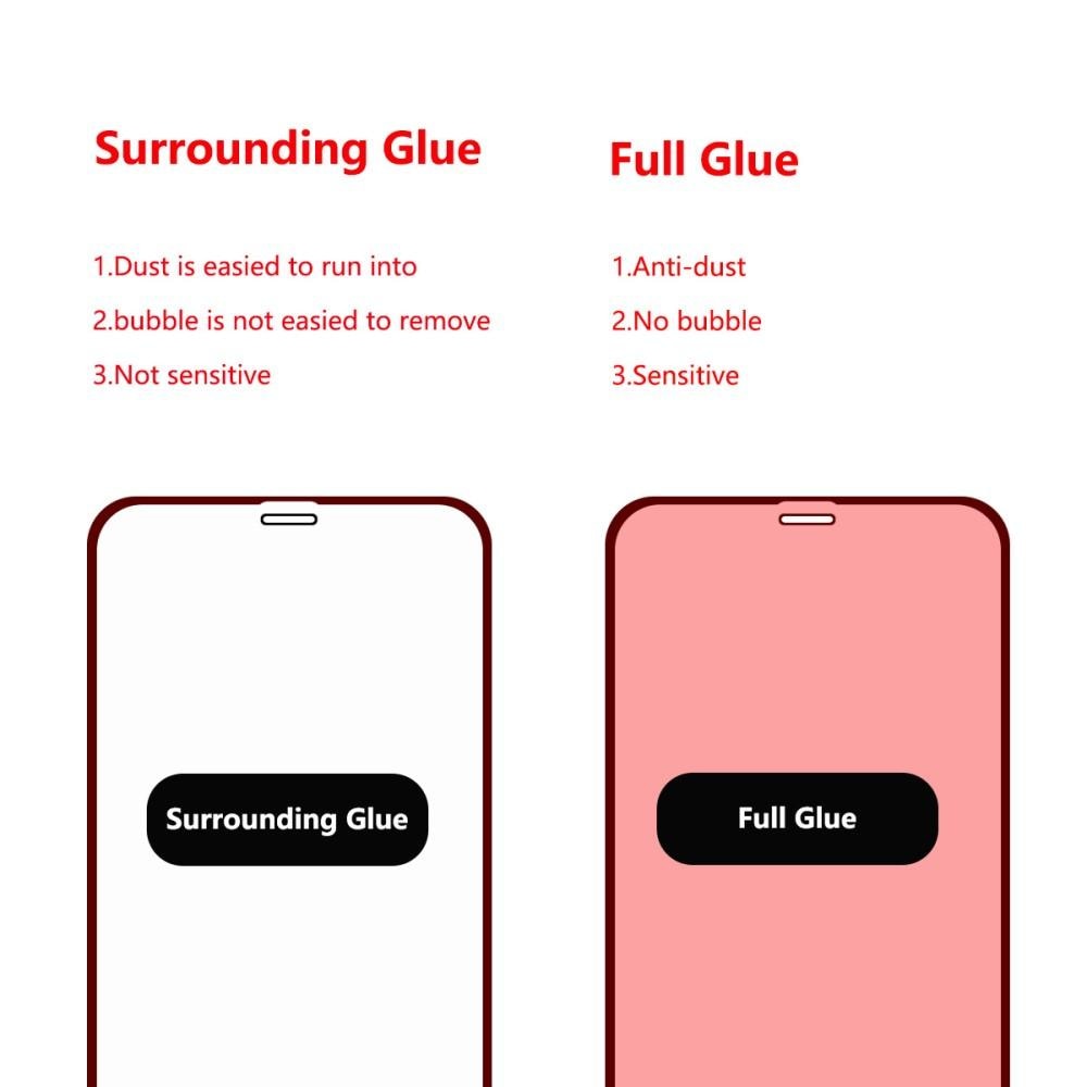 Full Glue Tempered Glass iPhone XS Max Zwart