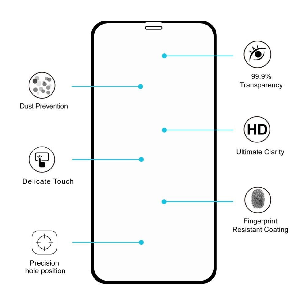 Full Glue Tempered Glass iPhone XS Max Zwart