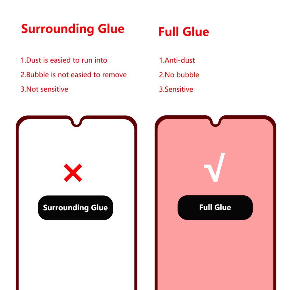 Full Glue Tempered Glass Motorola Moto G8 Plus Zwart