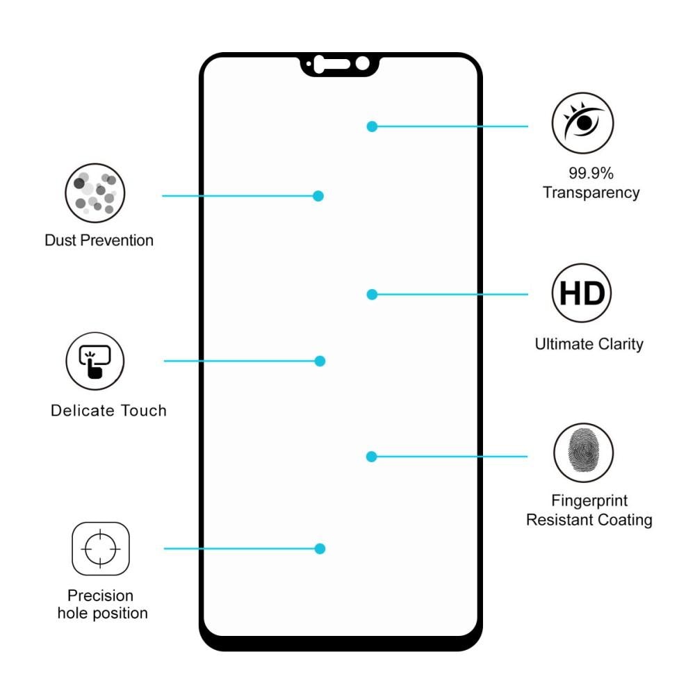 Full Glue Tempered Glass OnePlus 6 Zwart