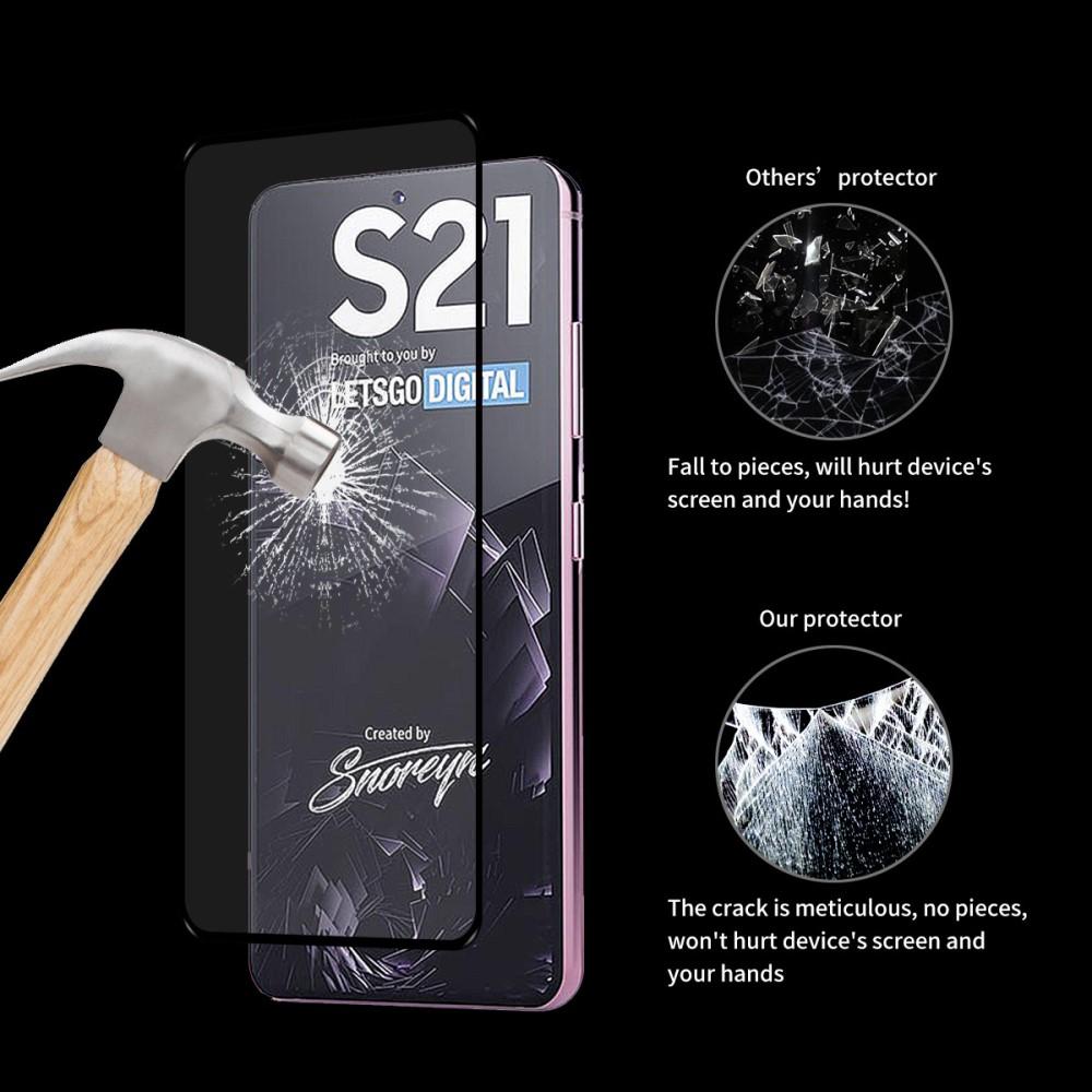 Full Glue Tempered Glass Samsung Galaxy S21 Zwart