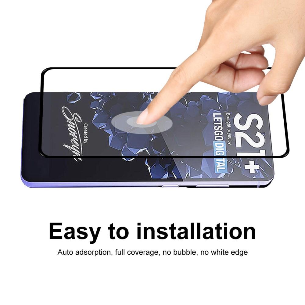 Full Glue Tempered Glass Samsung Galaxy S21 Plus Zwart