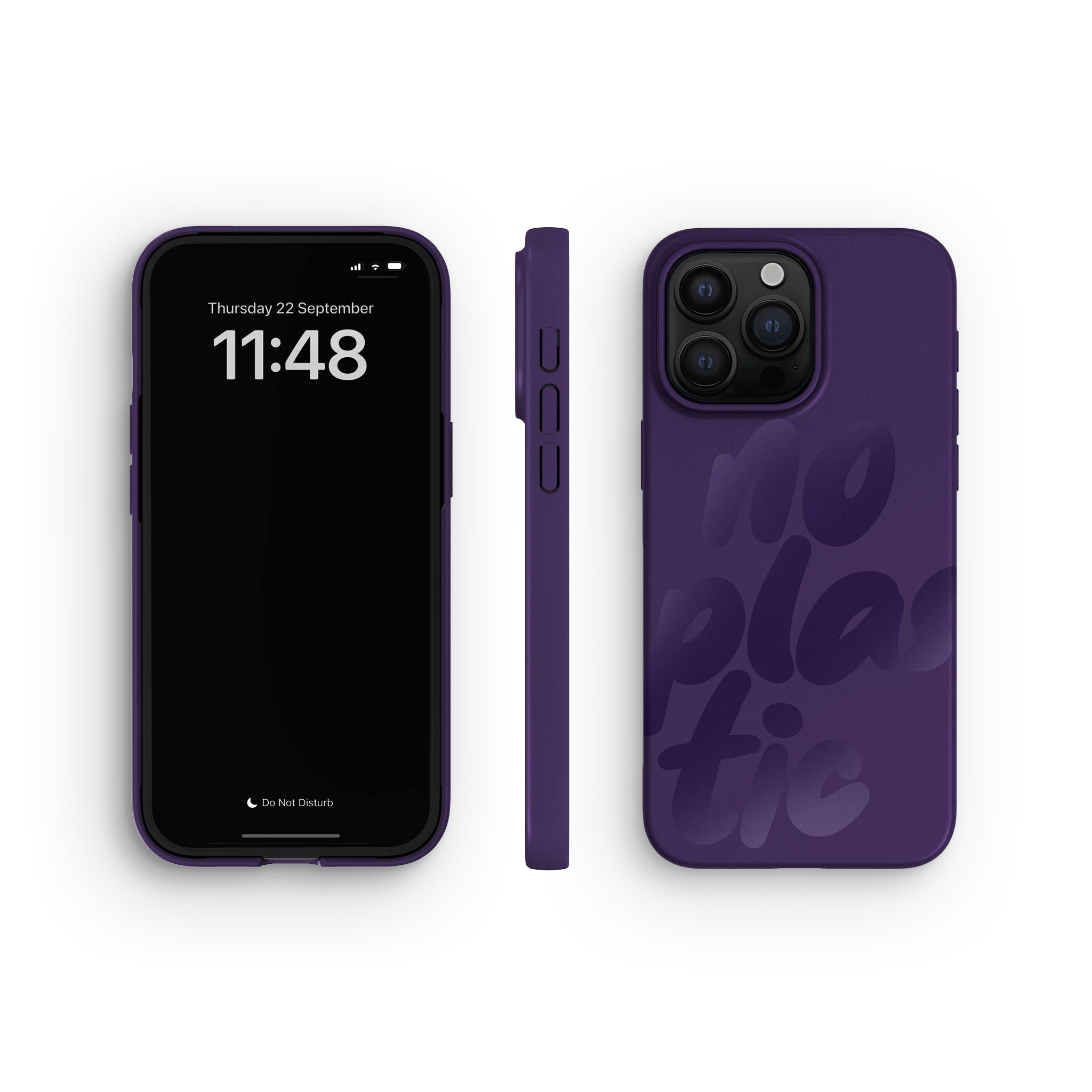 Hoesje iPhone 15 Pro Max, No Plastic Blackberry Purple