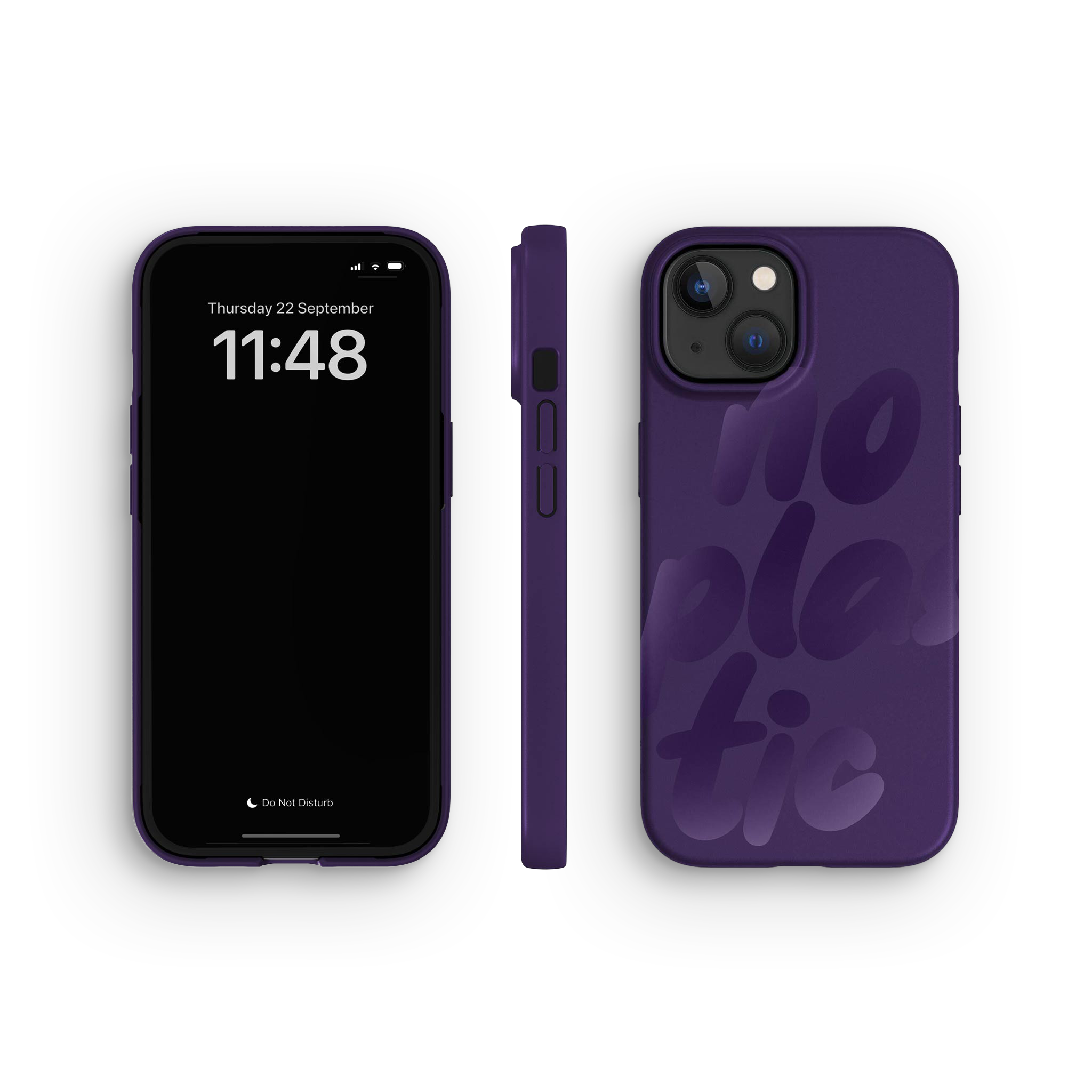 Hoesje iPhone 15, No Plastic Blackberry Purple
