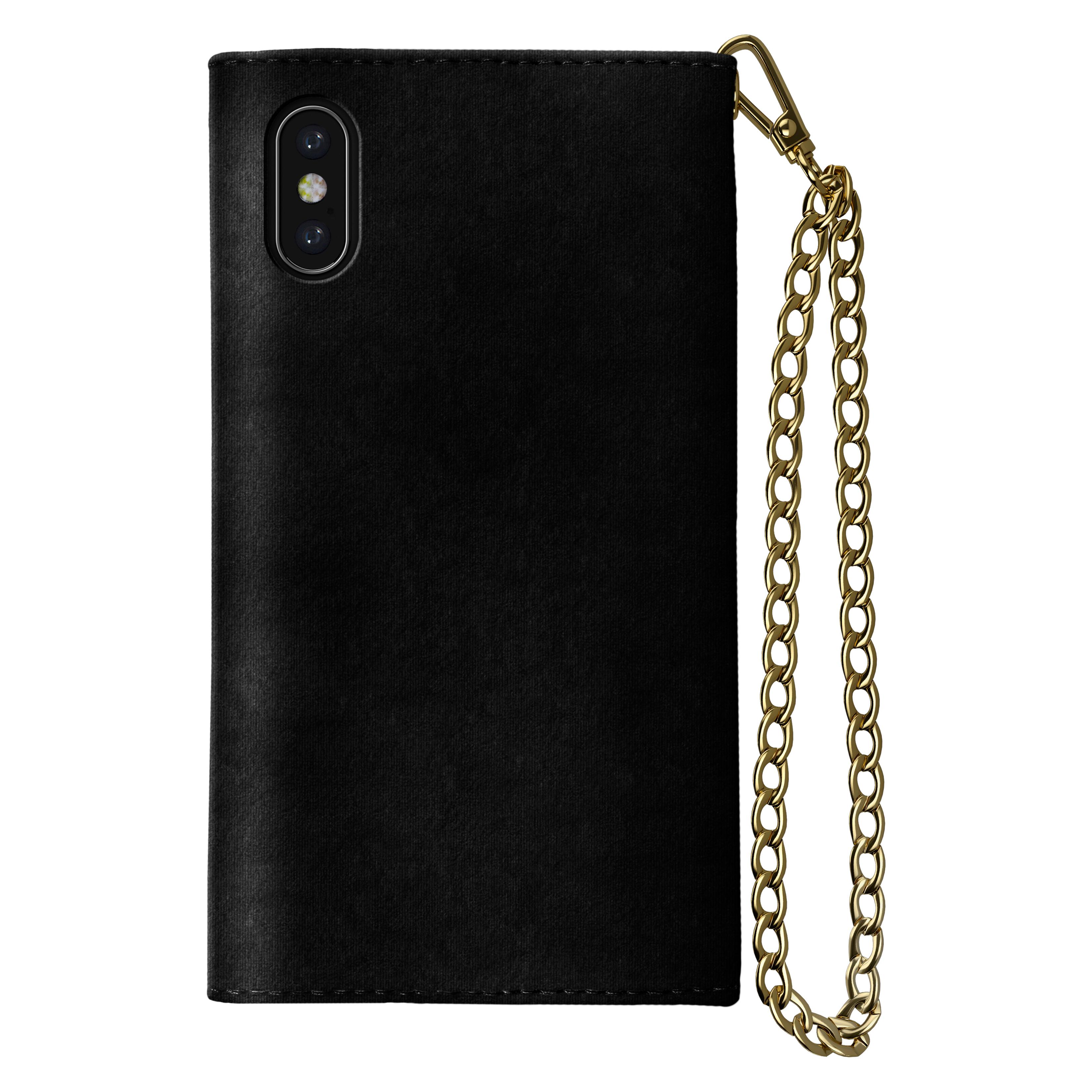 Mayfair Clutch Velvet iPhone Xs Max Zwart