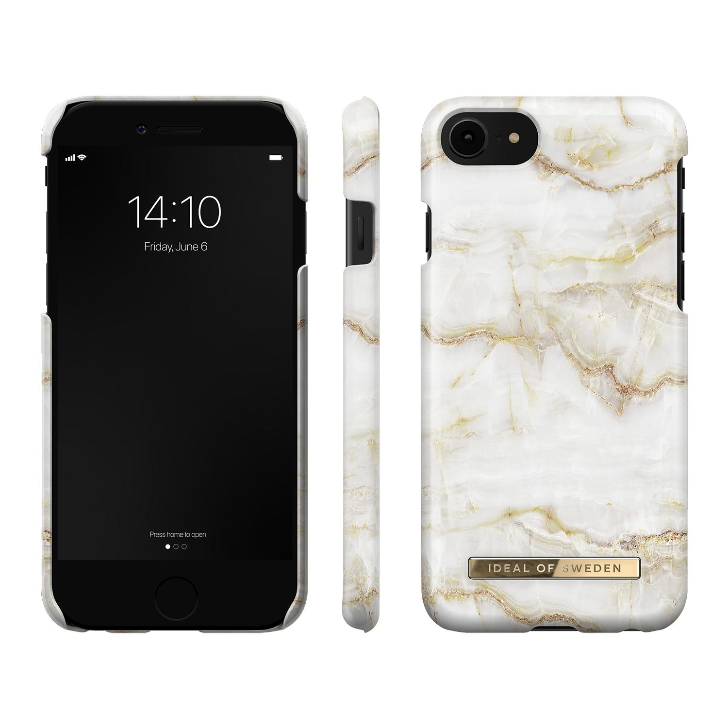 Fashion Case iPhone 7/8/SE Golden Pearl Marble