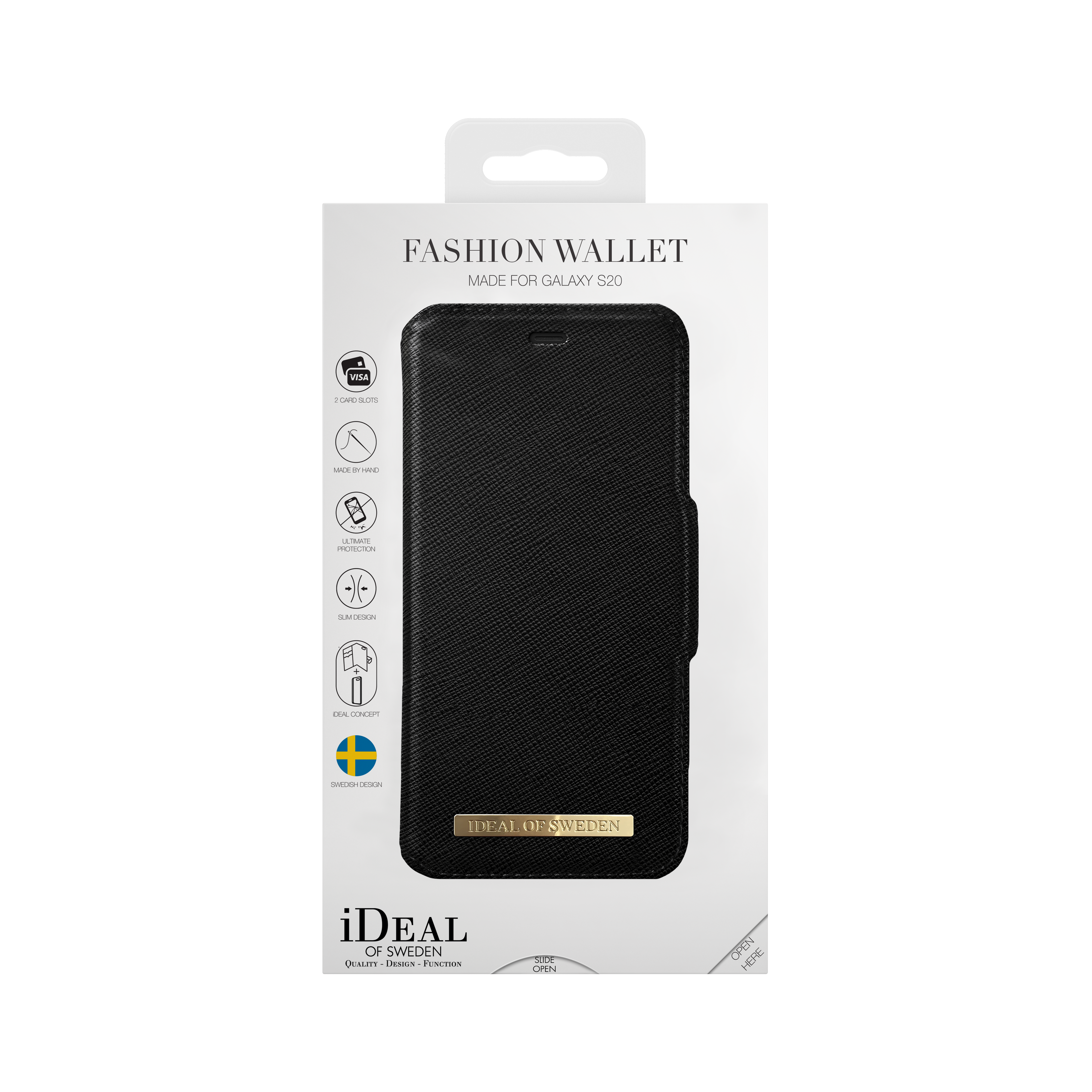 Fashion Wallet Samsung Galaxy S20 Zwart