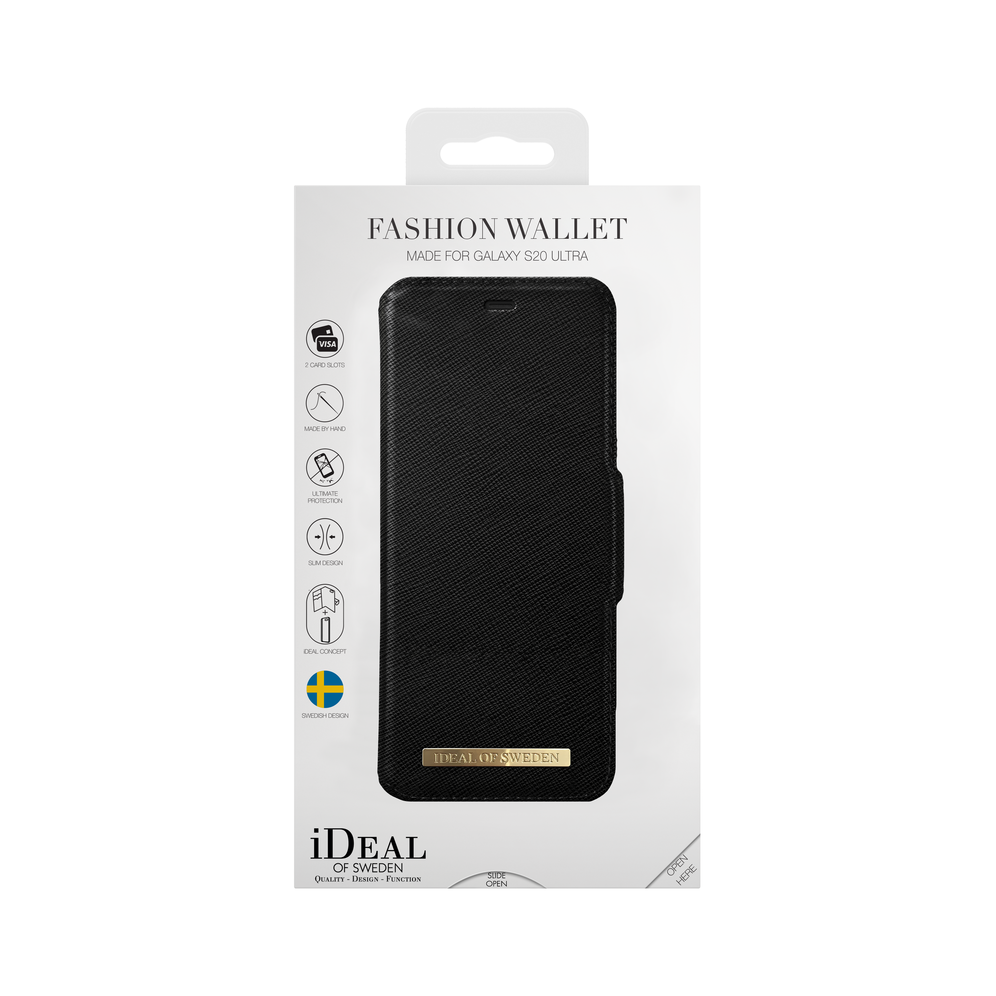 Fashion Wallet Samsung Galaxy S20 Ultra Zwart