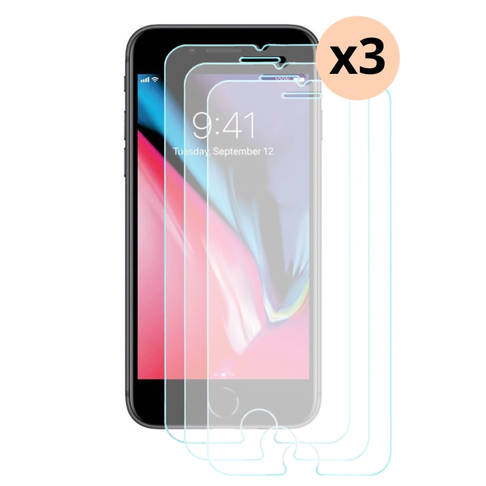 Set iPhone SE (2022), Tempered Glas 0.3mm Screenprotector (3 stuks)