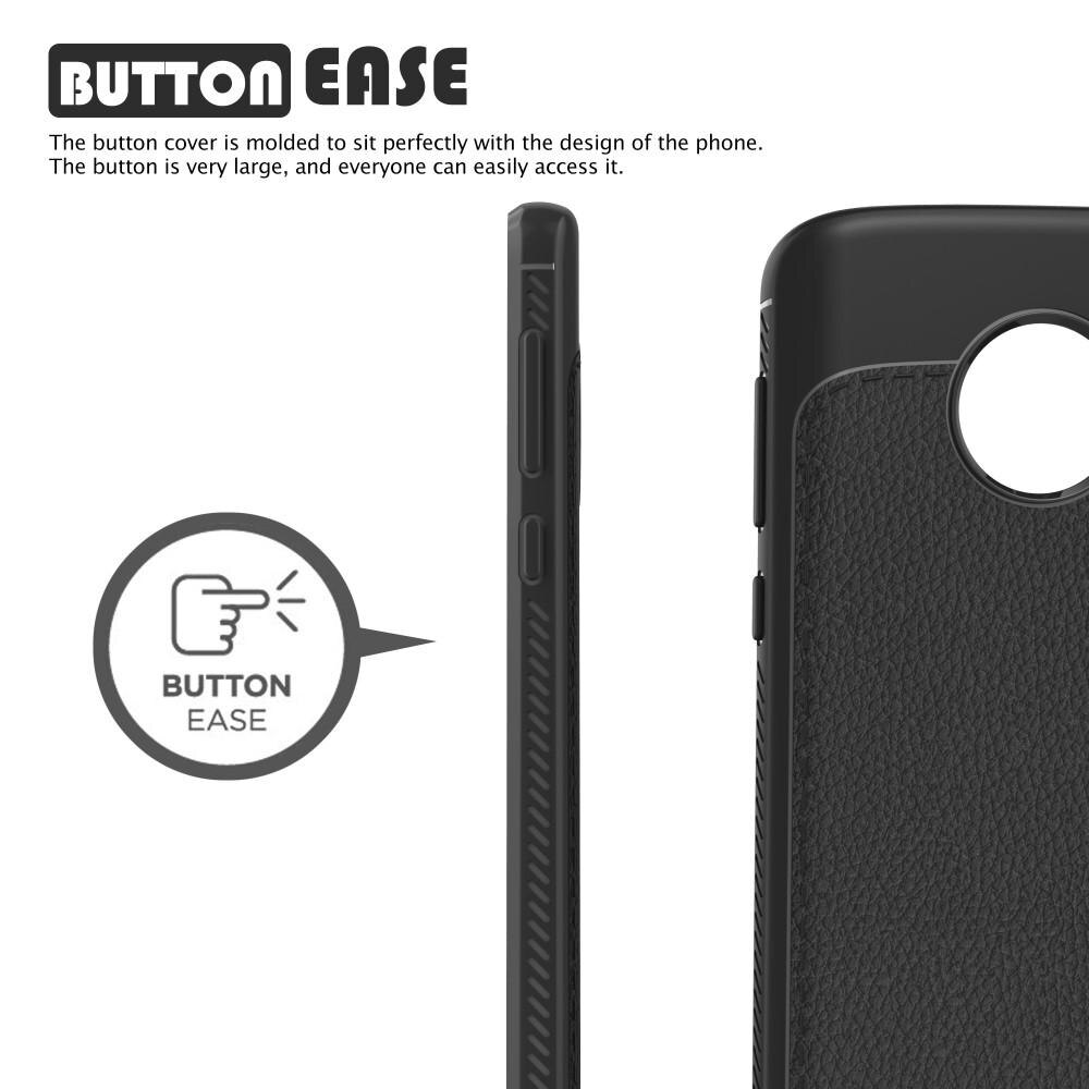 Gentry Series Leather TPU Case Motorola Moto G6 Zwart