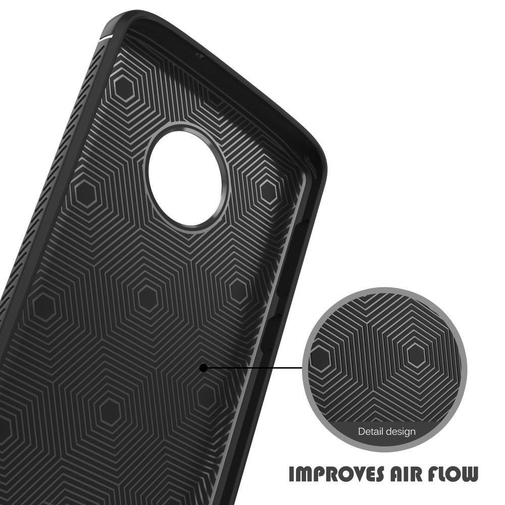 Gentry Series Leather TPU Case Motorola Moto G6 Zwart